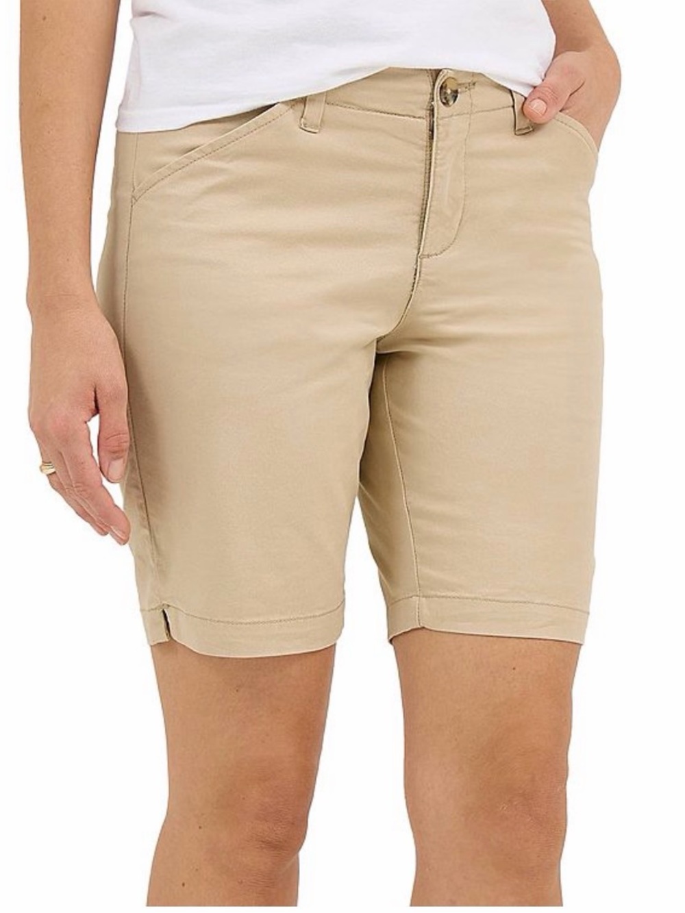 NWT Shorts 6 Small Defect Lee Women's Bermuda Beige